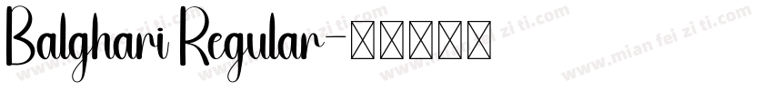 Balghari Regular字体转换